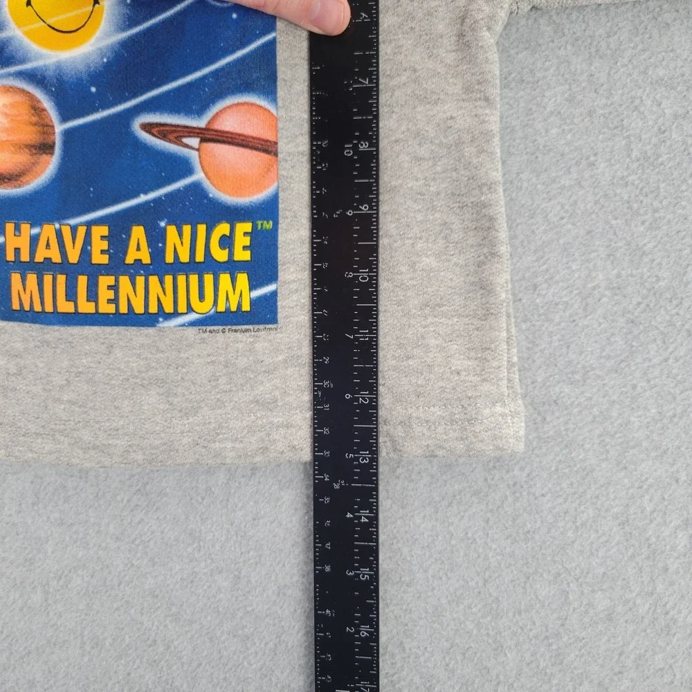 Smiley Sweatshirt‎ Kids 18M Gray Vintage Have a Nice Millennium Space Graphic